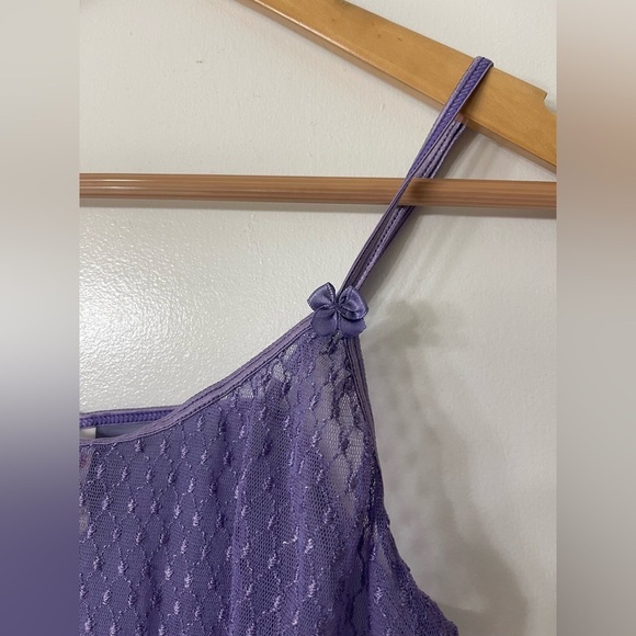 Purple Sheer Lingerie Top - Picture 4 of 5